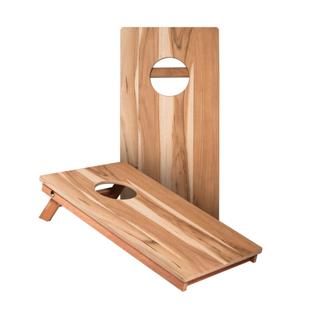 Natural Hickory Backyard 1200 Cornhole Boards