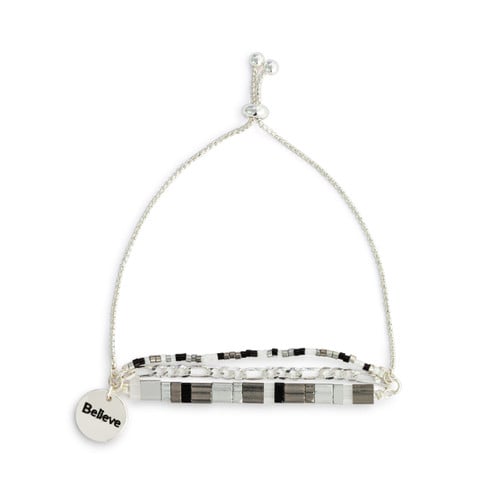 Your Journey Believe Adjustable Tile Bracelet 7"