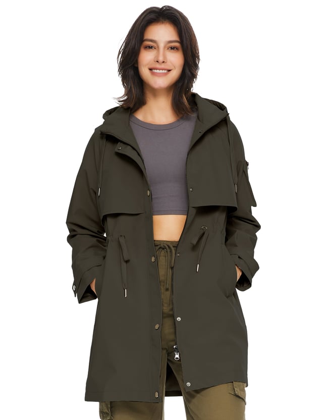 Long Hooded Windbreaker