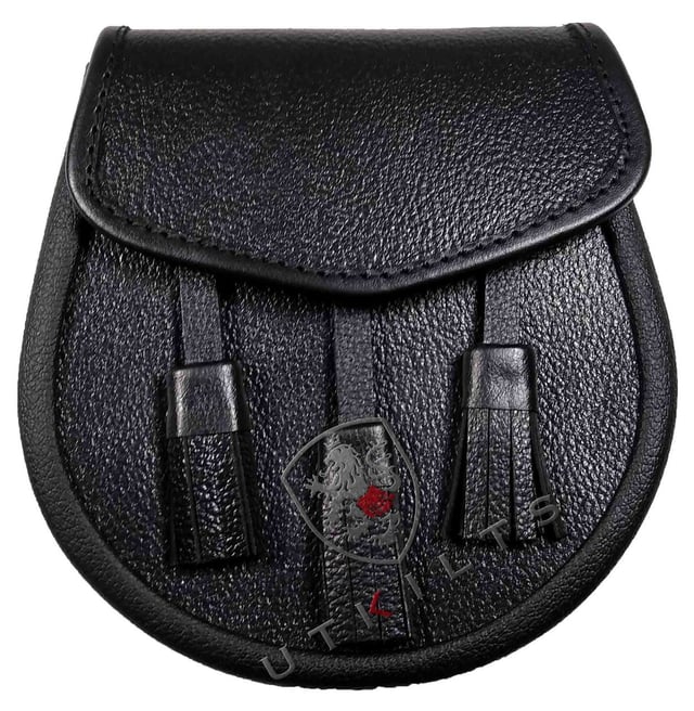 Kilt Sporran – Daywear, Classic Black Leather