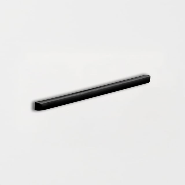 Black Glossy Edge Trim Ceramic Moldings 3/8x6