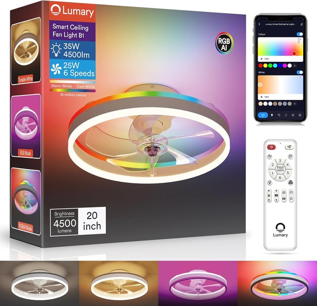 Lumary Smart Ceiling Fans with Lights