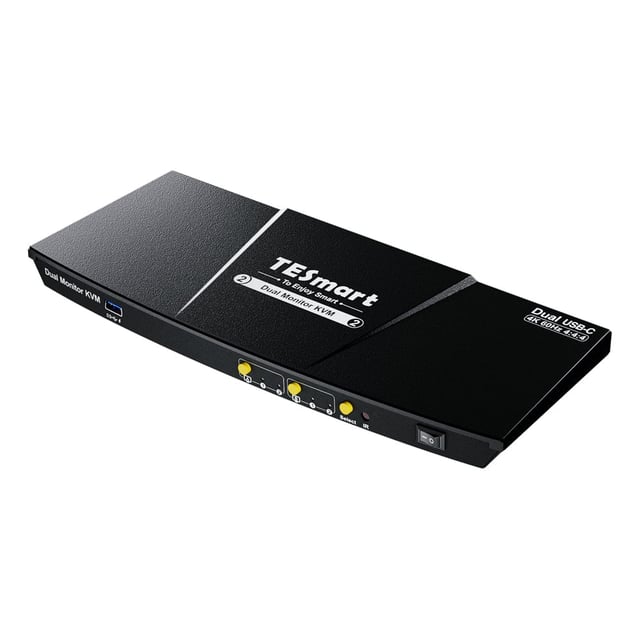 Dual Monitor USB-C KVM Docking Station Kit - 4K60Hz, MST, EDID for 2 Laptops