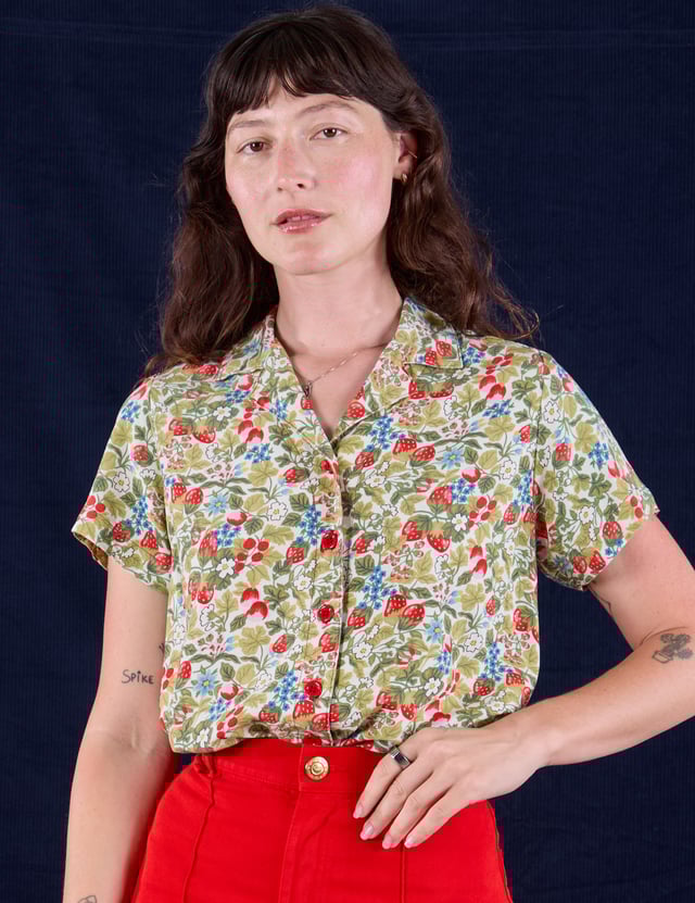 Off-White Strawberry Pantry Button-Up