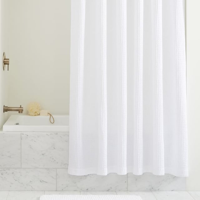 Plush Waffle Shower Curtain