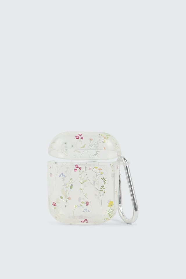 Floral Print Clear AirPods Case