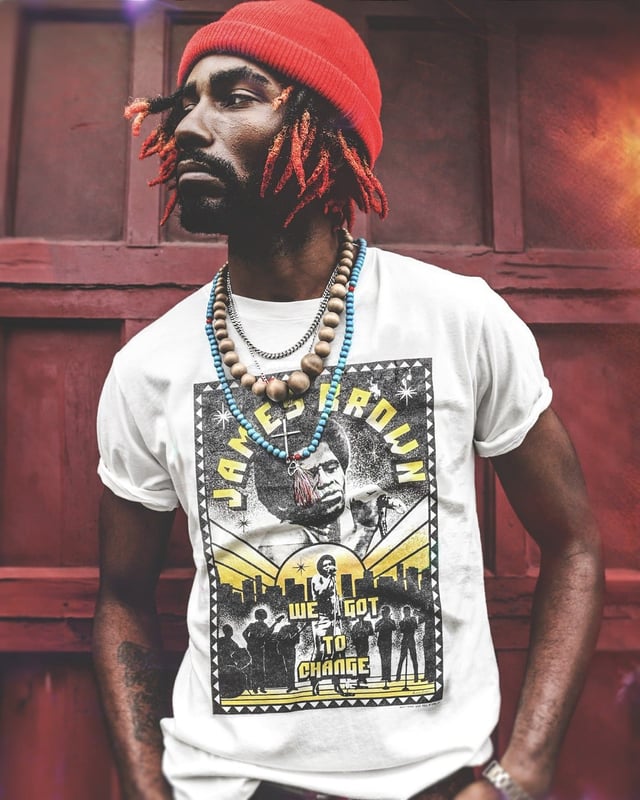 James Brown 'We Got To Change' White Tee