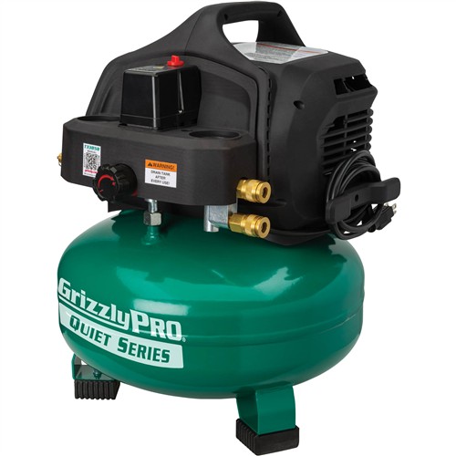 6 Gal Twin-Cylinder Oil Free Pancake Compressor