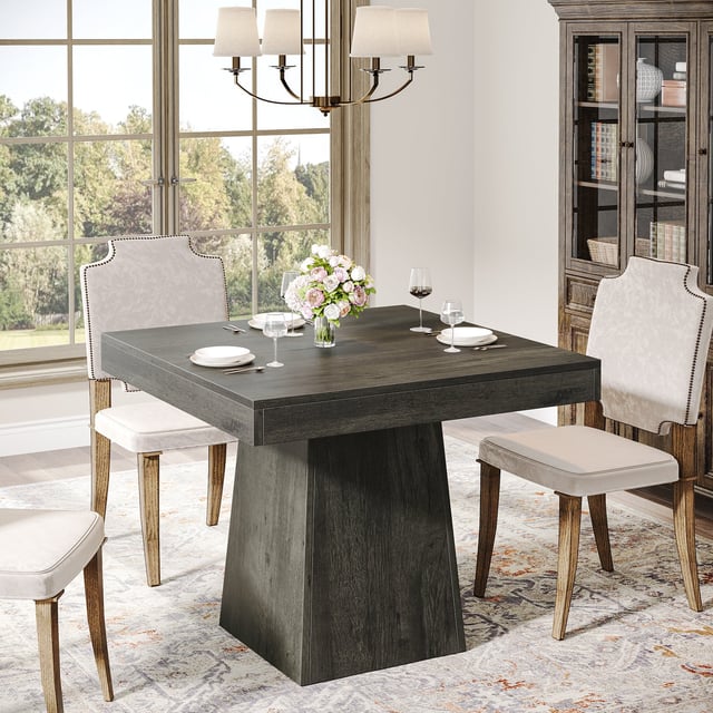 31.5" Dining Table, Square Farmhouse Kitchen Table Dinner Table