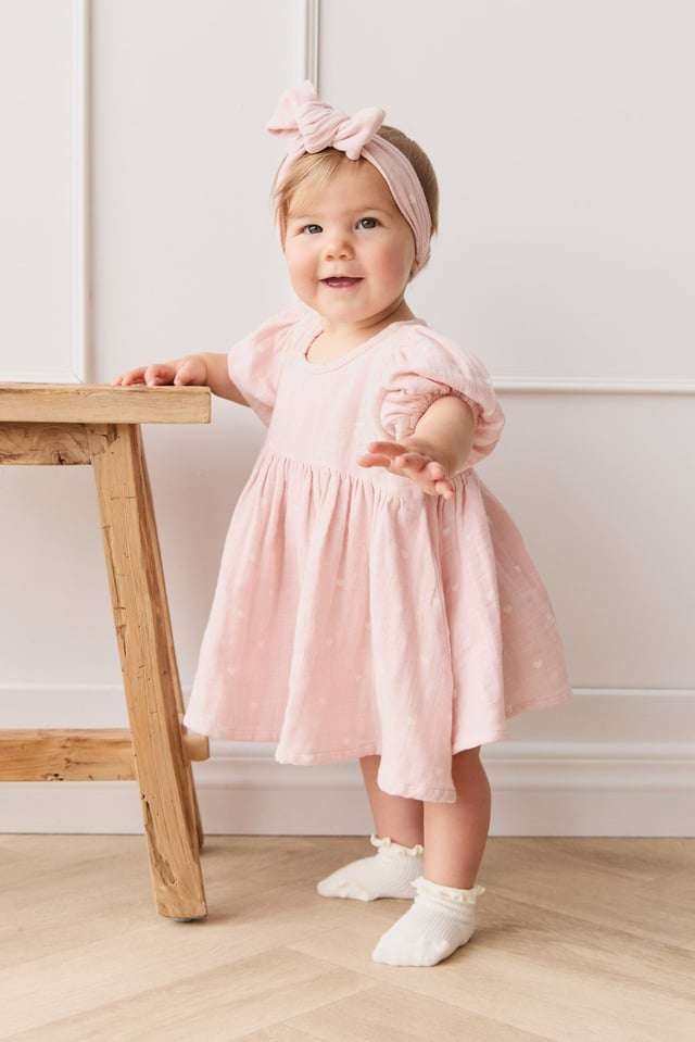 Organic Cotton Muslin Elodie Top - Petite Heart Old Rose