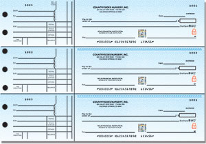 Securiguard Premium Classic Blue 3-on-Page Checks