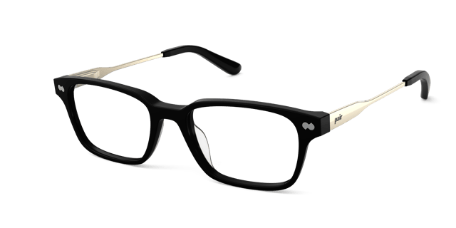 The Finley - Mixed Material Black Gold Metal