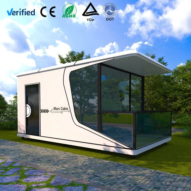 CE RoHS Certified Modern Luxury Camping Prefab House 1 2 3 Bedrooms Modular Tiny Apple Space Capsule House Pod Hotel