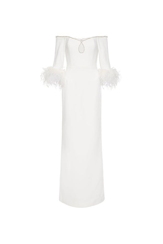 Plume Keyhole Gown