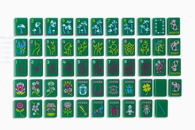 The Lucky Line: Jade Green 2.0 Mahjong Tiles