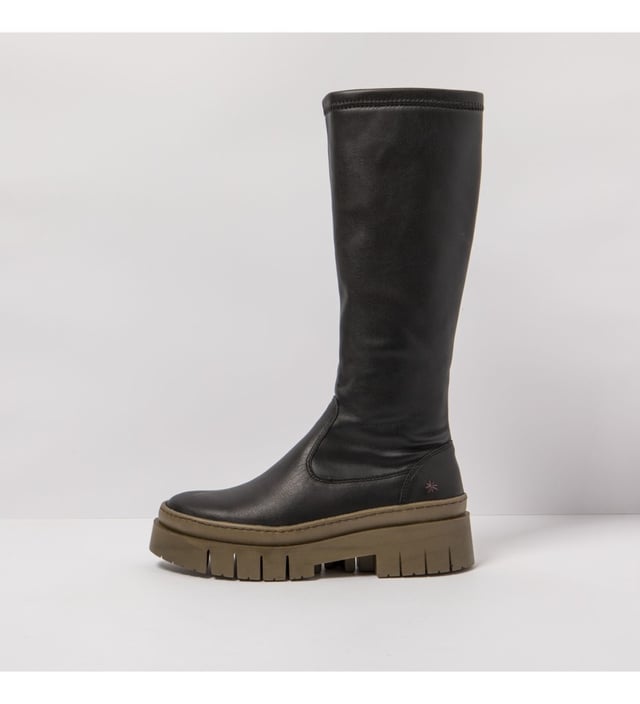 Botas de couro 1956 Nappa preto, b urdeos