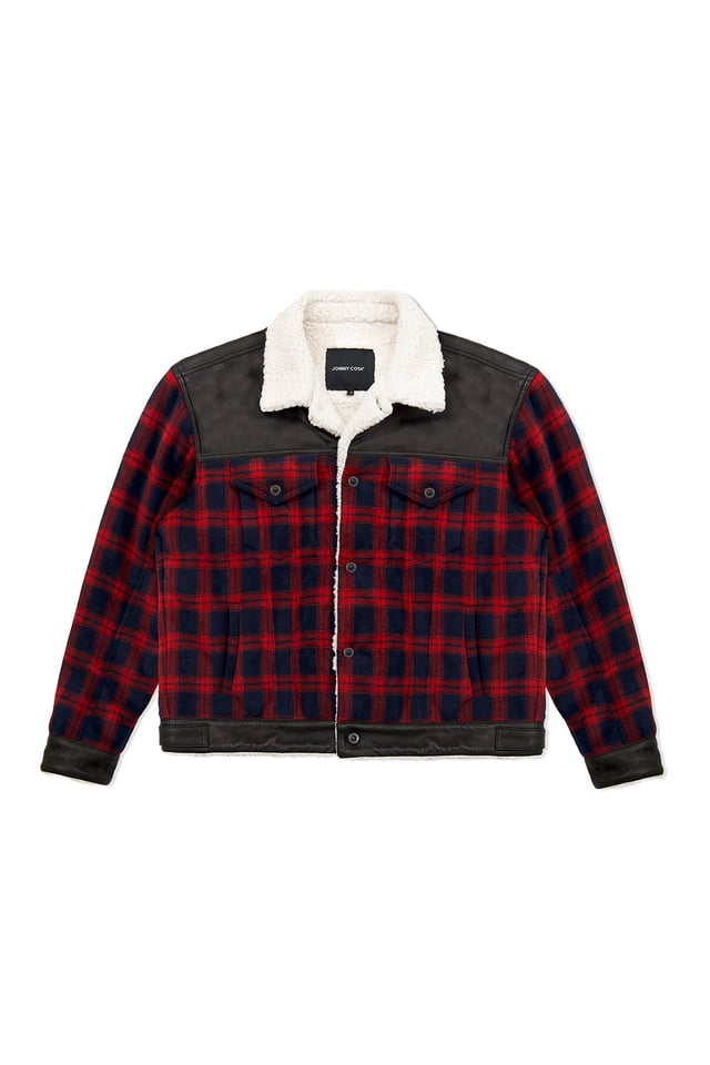 SHERPA JACKET IN FLANNEL