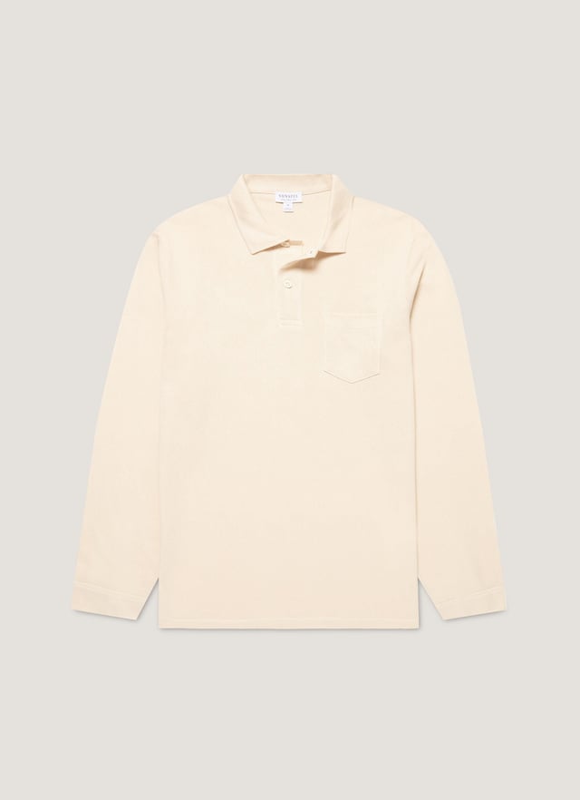 Men's Long Sleeve Riviera Polo Shirt in Undyed