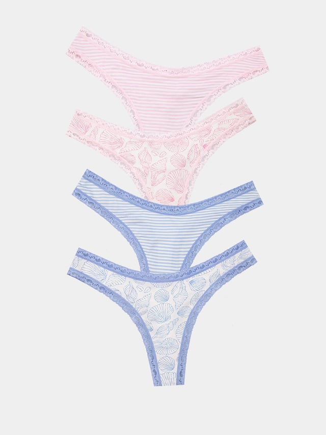 Marea X S&S Thong Four Pack -  Seashell