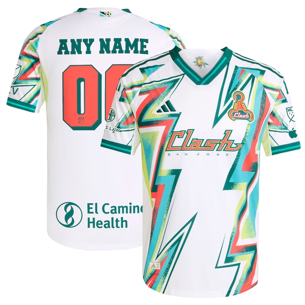 Men's San Jose Earthquakes adidas White 2025 Third Authentic Custom Jersey