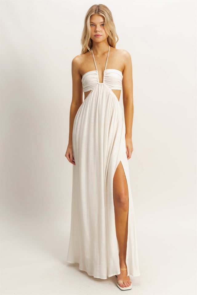 Nyra Maxi Dress in Vanilla