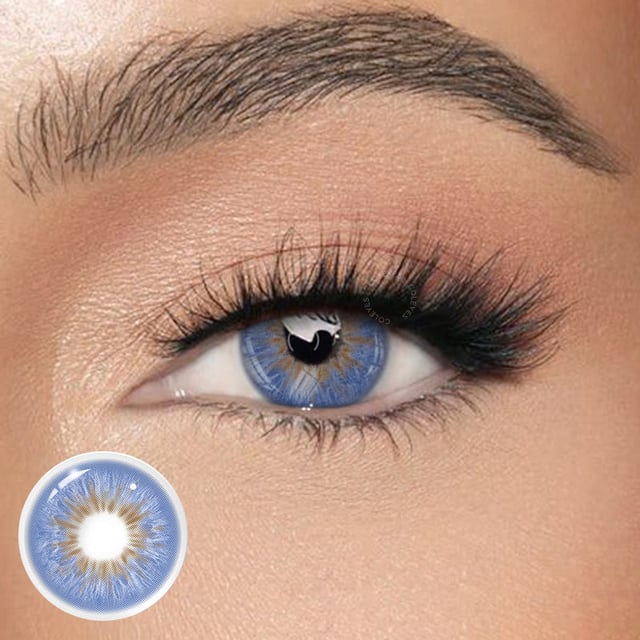 Coleyes Wildness Peacock Blue Yearly Colored Contacts