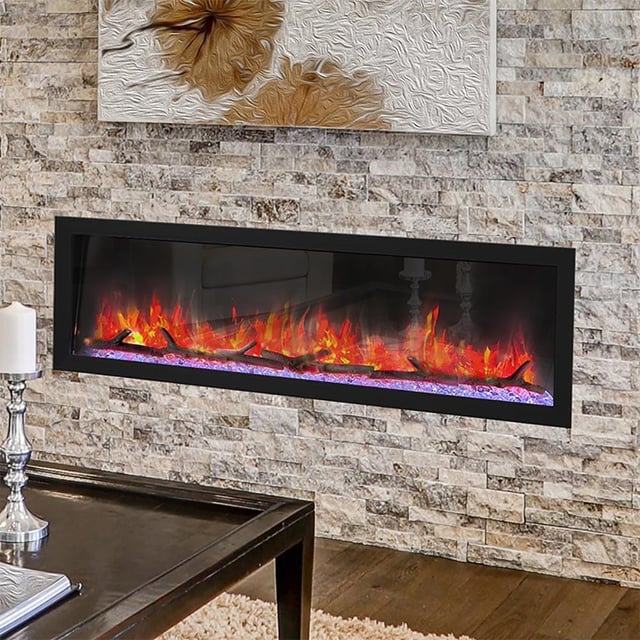 Dynasty 64-in Cascade Linear Electric Fireplace