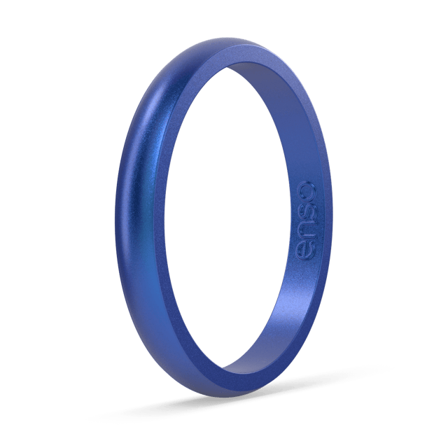 Birthstone Classic Halo Silicone Ring - Sapphire