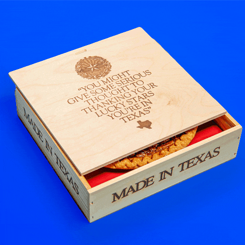Famous Pecan Pie + Wooden Gift Box