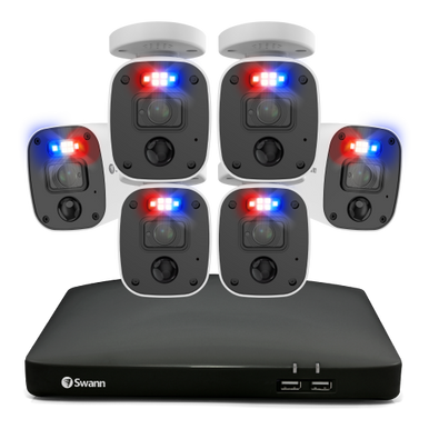 Home 6 Camera 8 Channel 4K Ultra HD DVR 2TB HDD Security System with Mic