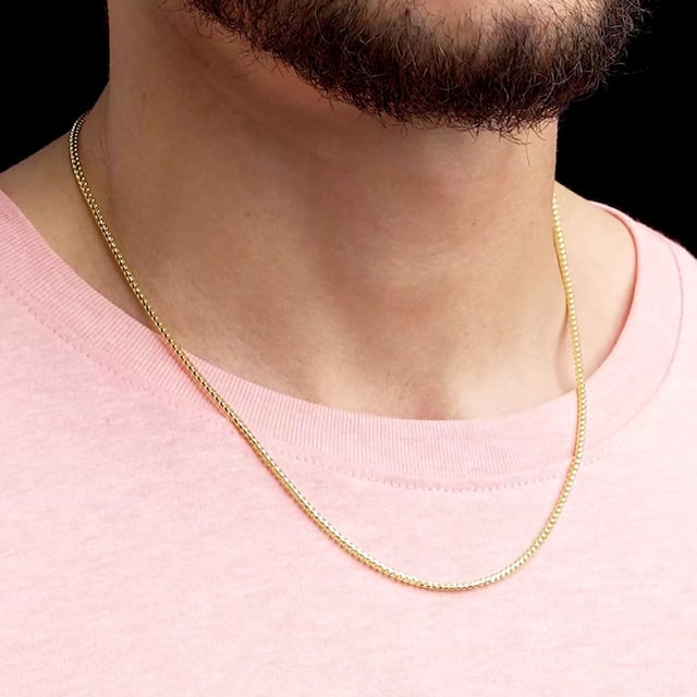 Vermeil Franco Curved Chain
