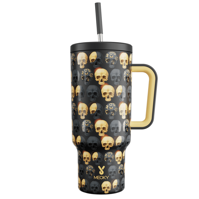 40oz Tumbler With Straw Goldbane