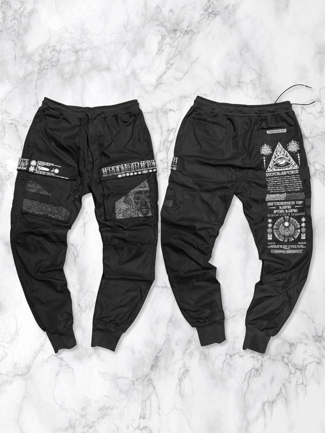 WOUNDS to WISDOM ✦ DESIGN 004 ✦ Slim Fit Tactical Unisex Joggers w/ Hidden Pocket