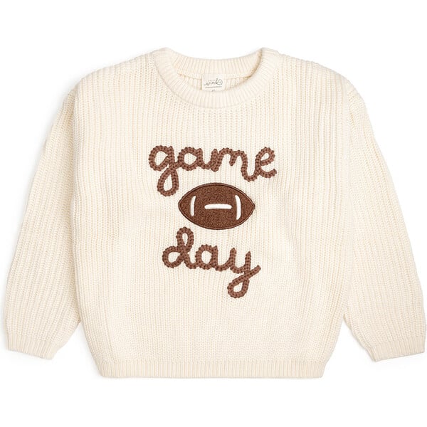 Game Day Knit Sweater, Natural