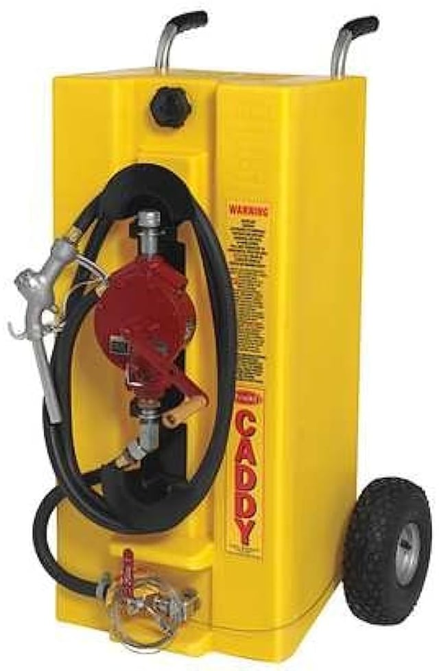 28 Gallon Plastic Diesel Fuel Caddy with Industrial Pump