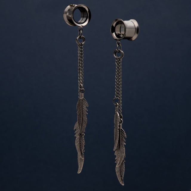 Steel Tunnels with 3 Feather Dangles
