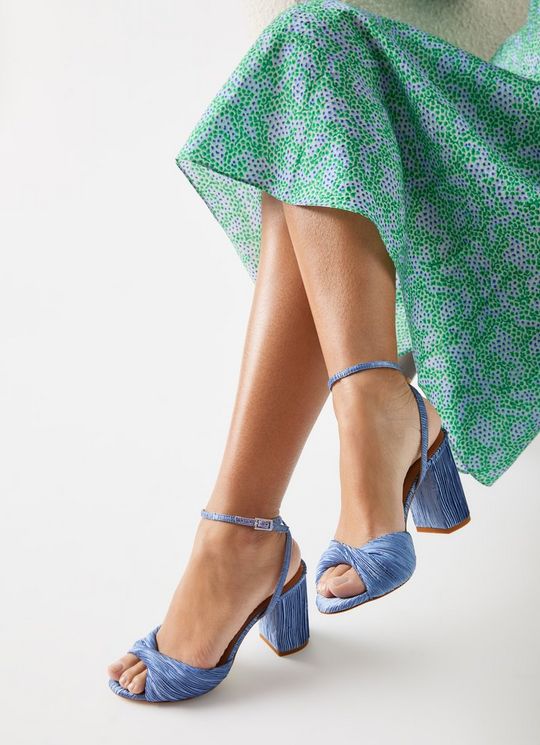 Lilith Blue Twist Front Sandals