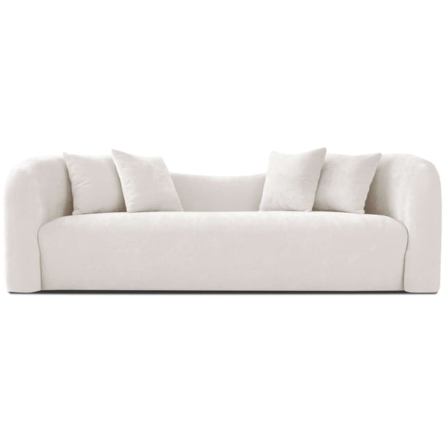 94.5'' Mid-Century Modern Curvy Upholstered Sofa