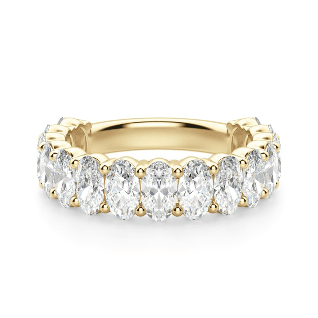 5.00x3.00 MM Oval Cut Half Eternity Band Diamond Nexus Alternative