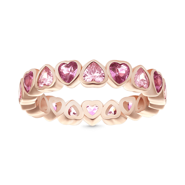 Check this out from gnoce! Morganite Heart Bezel Eternity Band