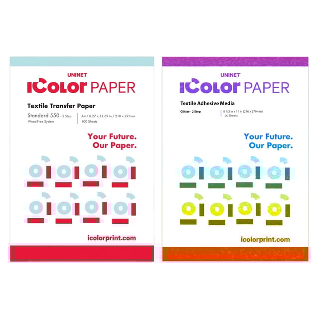 Uninet iColor Standard 2 Step Media w/ Glitter ‘B’ Adhesive Paper - 100 Pack
