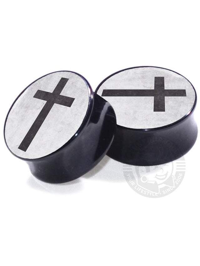 Cross Plugs Acrylic Image Plugs