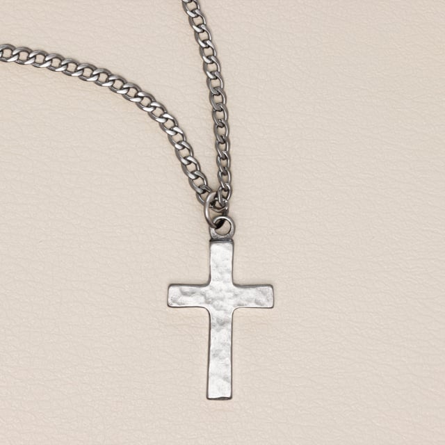Redemption Cross Necklace (Pewter)