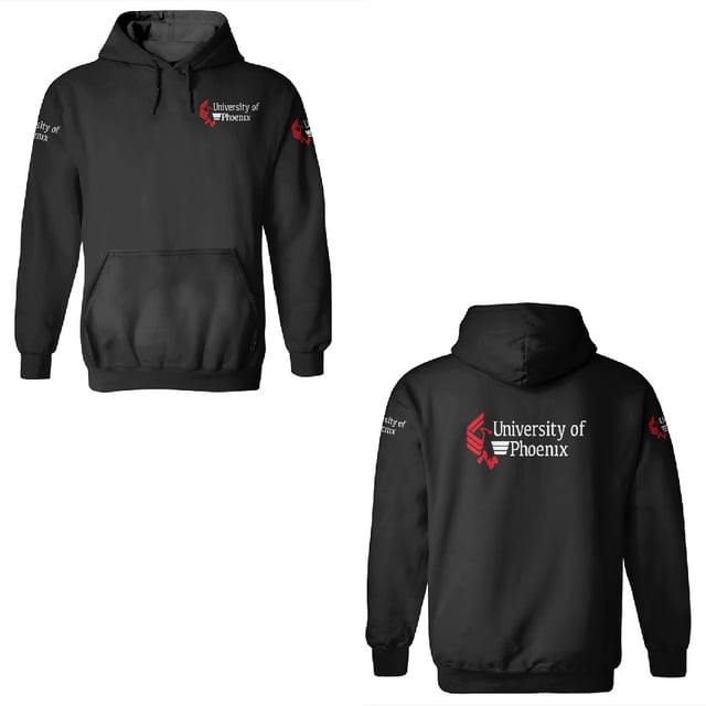 University Of Phoenix 3D Hoodies Kids's L Black sold by Монатекс Монтана | SKU 507785193 | Printerval