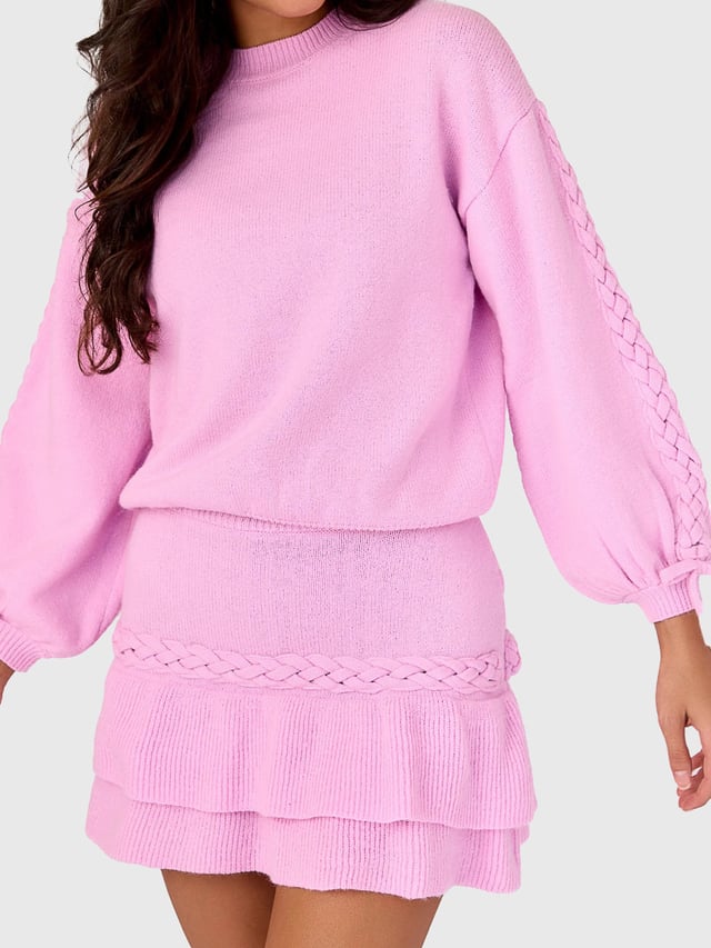 Cake For Dinner Girls' Bennie Braided Sweater