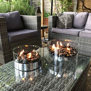 Balcony Table Top Fire Pit Indoor / Outdoor