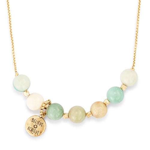 7 Days Tracker Necklace - Turquoise and Gold