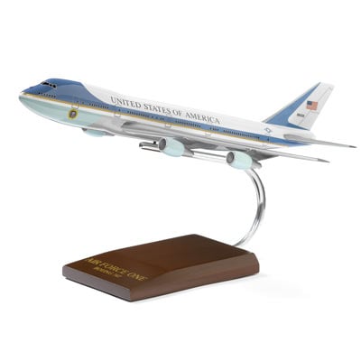 Air Force One Boeing 747 Wood 1:200 Model