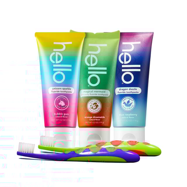 hello kids toothpaste and toothbrush variety bundle