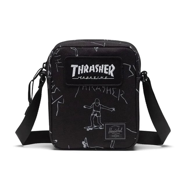 Herschel Supply x Thrasher Gonz Heritage Crossbody Bag - Black